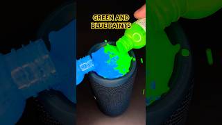 🔊 Green and blue paints ✅ Bass test #shorts #jbl #bass #asmr