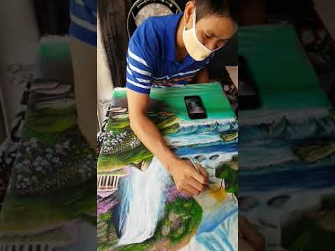 Học vẽ phong cảnh tại lớp dạy vẽ áo dài thầy Việt