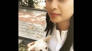 Piyumi Hansamali With Dog