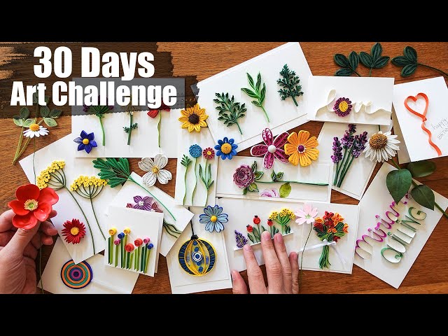 Play this video I made paper art 30 consecutive days  What I learned  Inspiring Quilling Challenge