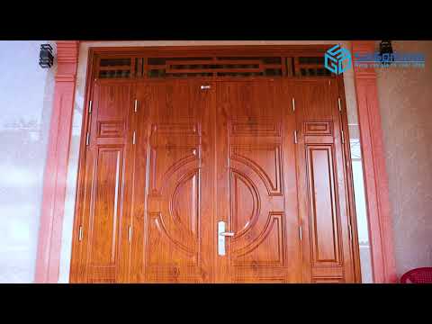 🚒 CỬA THÉP CHỐNG CHÁY VÂN GỖ 4 CÁNH ĐẸP SAIGONDOOR VIDEO THỰC TẾ TẠI NHÀ KHÁCH HÀNG Ở ĐĂK NÔNG
