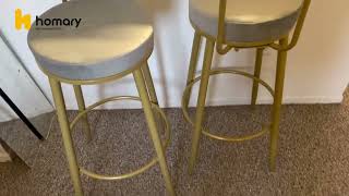 Homary Stylist L Back D Metal Breakfast Bar Stool Review