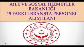 Ai̇le Ve Sosyal Hi̇zmetler Bakanliği Uzman Yardimcisi Alim İlani