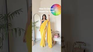 How To Choose Blouse For Saree