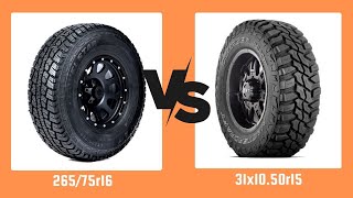 Tire Size 26575R16 Vs 31X10.50R15
