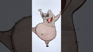 Madagascar Gloria Dot Connecting Drawing And Coloring