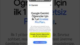 Google Gemini Proyu Tamamen Ücretsi̇z