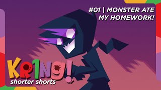 KRING! Shorter Shorts #01 - Monster Ate My Homework! | Short Animated Film