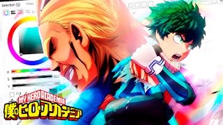 SpeedPaint Anime - Boku no hero academia - Izuku X All Might - ??????????? ?FANART?