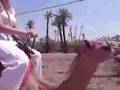 Dominika on a camel in Marrakech - part 1