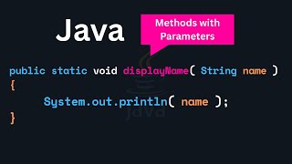 Methods with Parameters / arguments in Java Programming Video Tutorial Methods with Parameters / arguments in Java Programming Video Tutorial