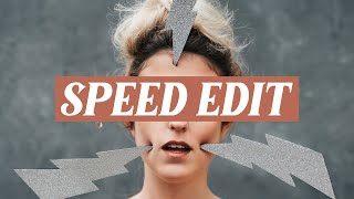 Photoshop Speed Edit of a Self Portrait with Lightning Bolts - 'THE SHOCK'