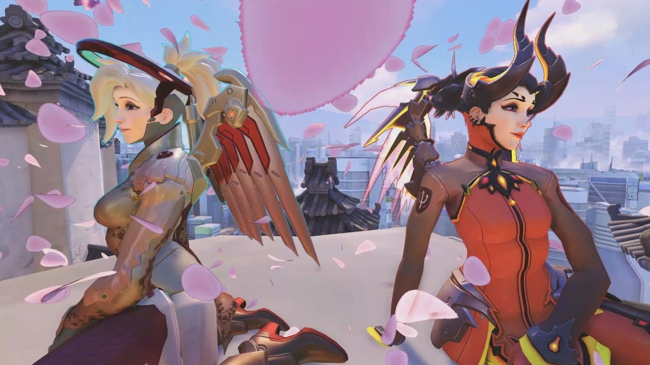 Overwatch Devil Mercy Eating Out 2