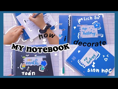 trang trí vở cho năm học mới cùng mình | decorate notebook with me | back to school | linh truong
