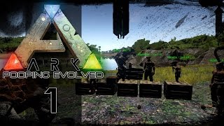 Ark Survival Evolved First Day Episode 1 Ark Pooping Evolved Server