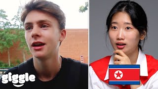 North Korean Girl Reacts to American Public High School Vlog For The First Time.