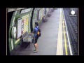 Moment child in stroller is blown onto London Tube tracks caught on CCTV