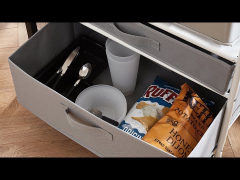 The Fridge Stand Supreme - Drawer Organization - White Frame The Fridge Stand Supreme - Drawer Organization - White Frame