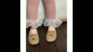 LEGGING ANAK PEREMPUAN MURAH IMPORT COTTON RUFFLE POLOS