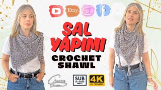 Şal Yapimi - Crochet Shawl - Diy - Sub