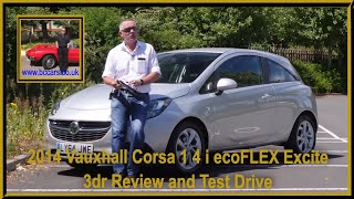 Review and Virtual Video Test Drive In Our 2014 Vauxhall Corsa 1 4 i ecoFLEX Excite 3dr LY64JWE 2
