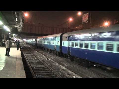 NIGHT CAPTURE OF LOCAL TRAIN SUPERB ACCELERATION & CROSSING...
