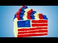 American Flag Cake for The 4th of July Dessert