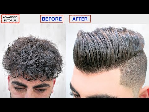 HAIR STRAIGHTENING KERATIN★MEN'S HAIRSTYLE★DRY, FRIZZY, CURLY TO STRAIGHT HAIR, HAIR STYLE VIRAL ✔️