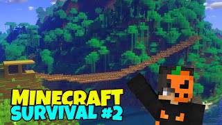 ⛺Shadder + 1.18 = Cennet, Asma köprü yaptık!⛺ | Minecraft Survival #2 (Minecraft