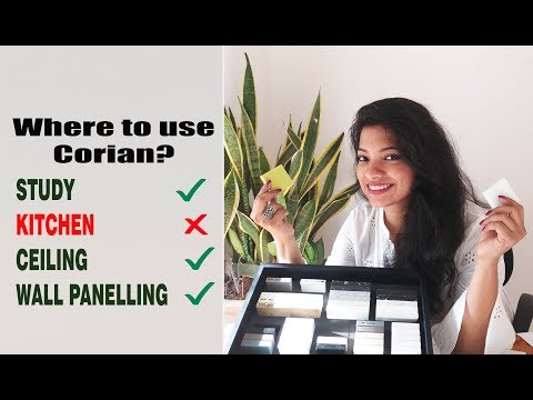 Corian material for interior,corian material for kitchen platform ? कोरियन कहाँ इस्तेमाल करें ?