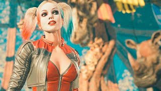 Harley Quinn Vs Poison Ivy - All Intro Dialogue And Super Moves Injustice 2 4K Ps5
