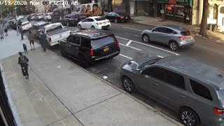 Women Crashes Her Car As She Yells On A Local Brooklyn Resident To Put On A Mask