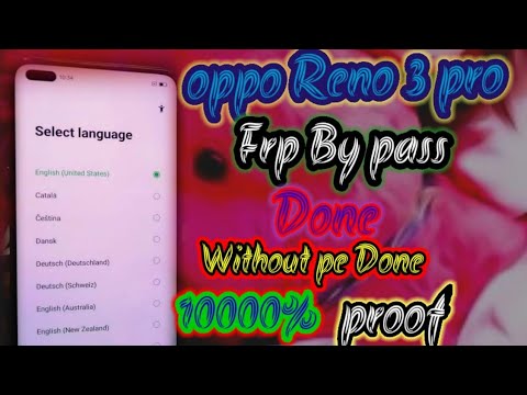 Oppo (Reno 3 Pro) Frp Bypass || Google Account Remove Oppo (Reno 3 Pro) Frp Bypass || Google Account Remove