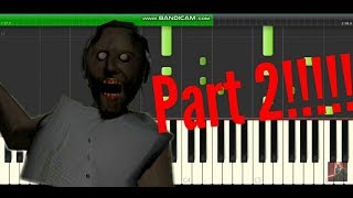 The Ambience - Granny Horror Game Music Soundtrack Piano Synthesia Tutorial - Pa