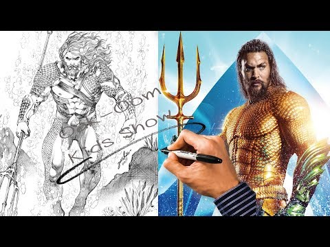 วาดรูป การ์ตูน วาดรูป การ์ตูนเจ้าสมุทร แบบง่ายๆ How to Draw aquaman
