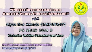Proses Internalisasi Dan Isis Profil Konselor Oleh Alyaa Nur Awinda