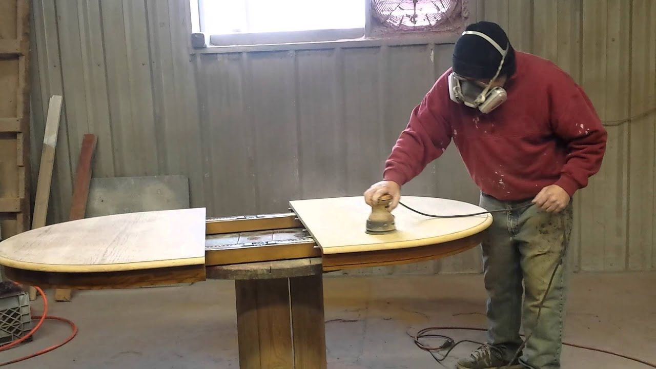 how to sand a oak dining table by timeless arts