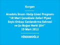 Korgan Anadolu İHL Çanakkale Zaferi Programı