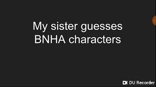My sister guesses My Hero Academia characters
