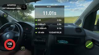 Vw Caddy 1.9Tdi Bsu Mt Fwd 2007 Stage 2. 0-100 Acceleration.
