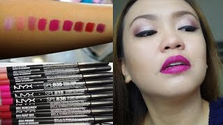 Nyx Lip Liner Swatches And Review Tagalog