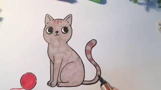 Kedi Çiziyorum - TRT İlkokul TV kedi Çizimi - 18.05.2020 Yayını