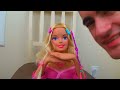 ASMR for Kids: Barbie Styling Head, Kinder Egg Surprise, Play foam, Colored Pencils