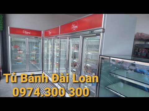 Thanh lý cửa hàng bánh kem sinh nhật, bán 1 tủ mát 2 cánh Rueyshing, 1 tủ 3 cánh Đài Loan LeeJan