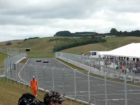 Mclaren M2301 M2601 drive by on front straight hampton downs