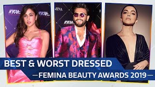Sara Ali Khan Deepika Padukone Ranveer Singh Best Worst Dressed At The Femina Beauty Awards 2019 Sara Ali Khan Deepika Padukone Ranveer Singh Best Worst Dressed At The Femina Beauty Awards 2019