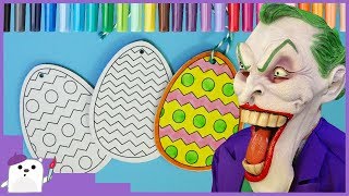 Coloring Easter Wooden Eggs with Markers Easter DIY activities for Kids SQUARE BEAR TOYS