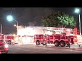 Compton CA video: CFD / Compton Vacant Commercial Fire - Knockdown
