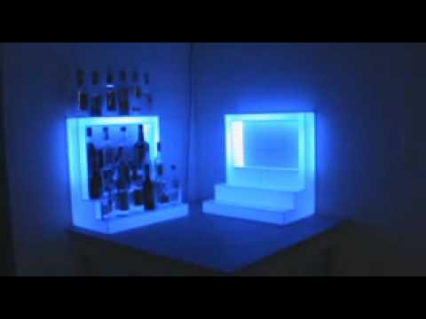 Custom Light up bar bottle display with Top Shelf.wmv - YouTube