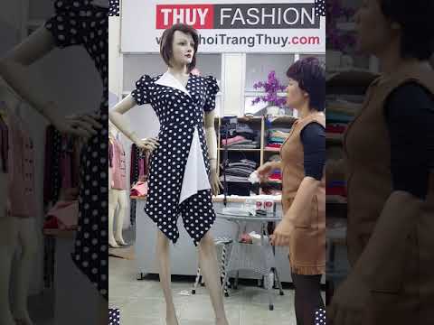 Váy xòe chấm bi phong cách công sở và dạo phố | Thời Trang Thủy ở Hải Phòng